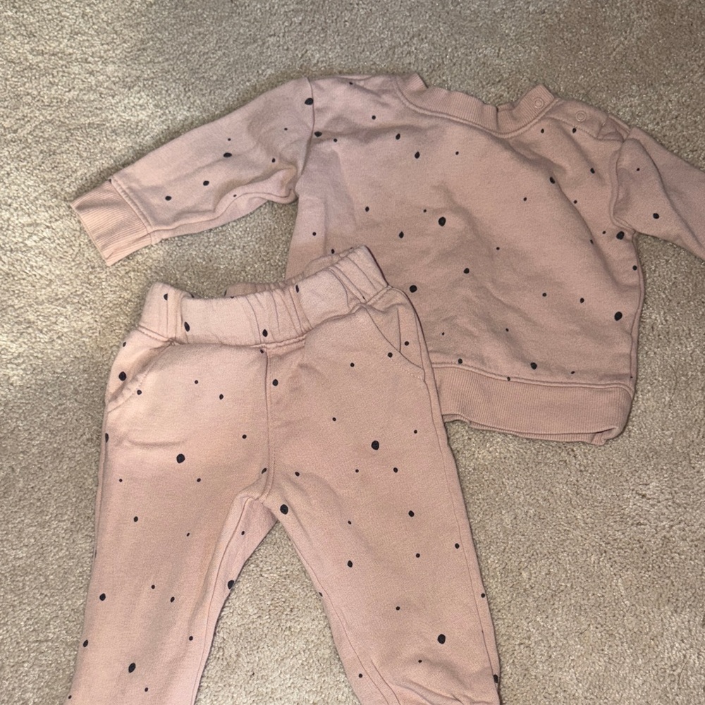Cat&Jack Pink Polka Dot Baby Outfit 6-9 months - Picture 3 of 5